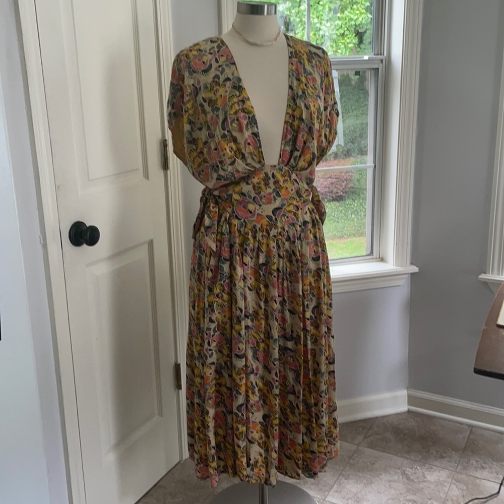 Free People Pinafore Style Dress MIDI Length EUC